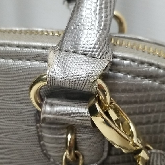 ANNE KLEIN croc embossed dome satchel vegan - Picture 4 of 10